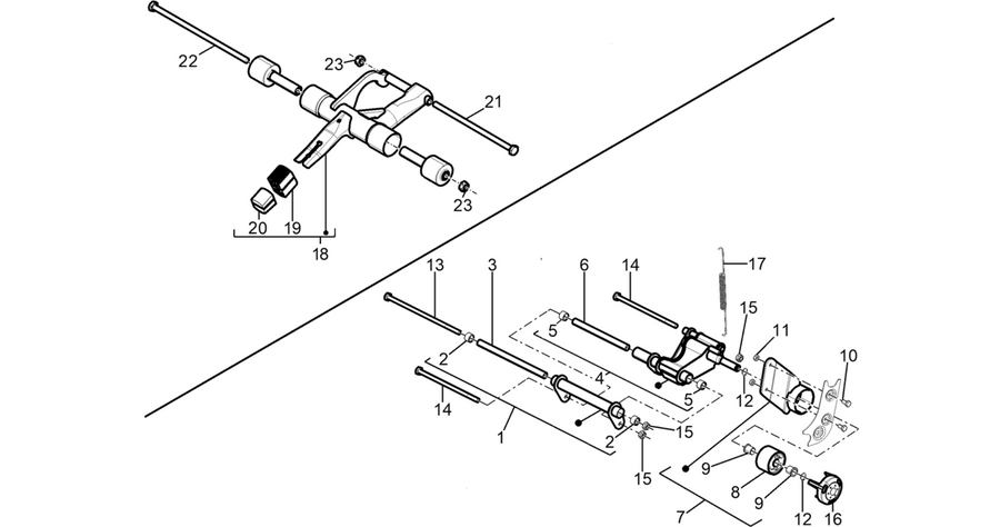 Swinging arm