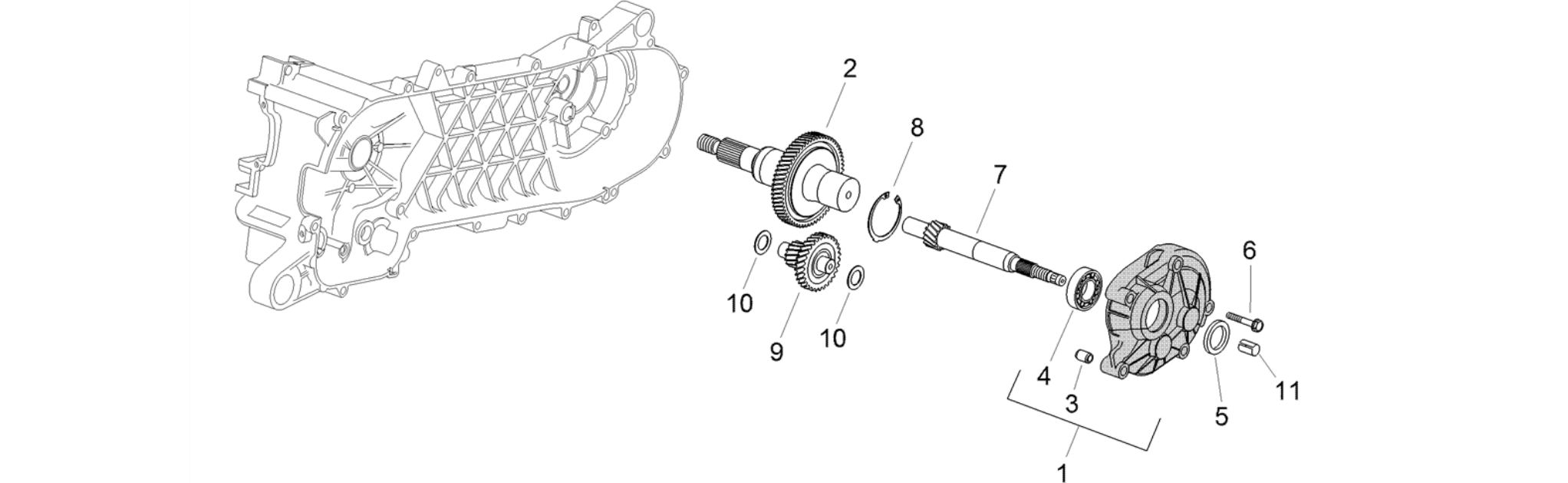 Driven pulley shaft