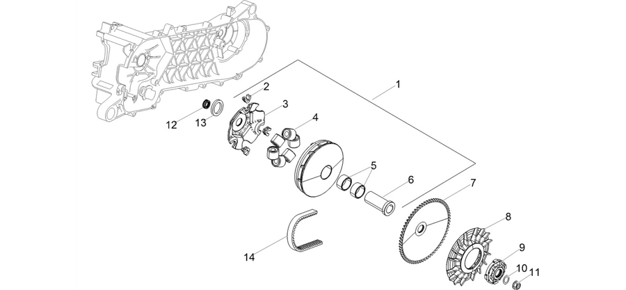 Half-pulley assy., driving