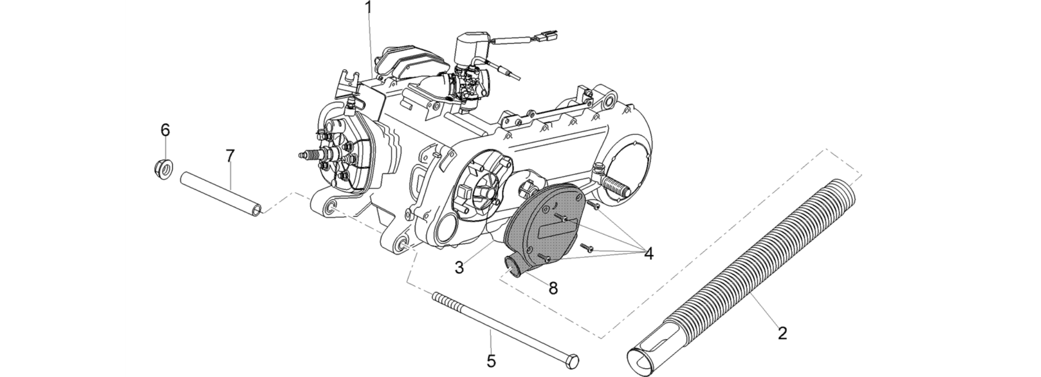 Engine-Completing part-Lever