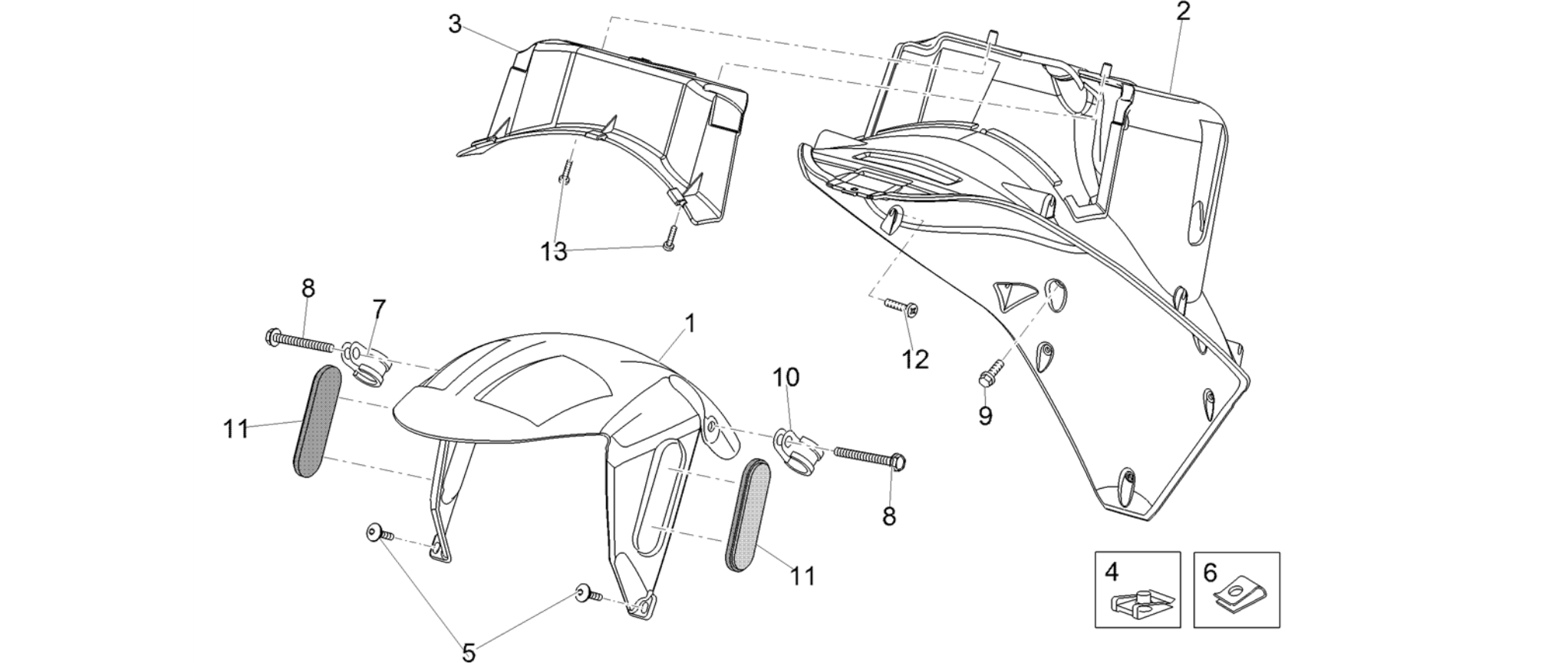Front mudguard-Pillar