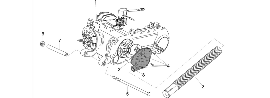 Engine-Completing part-Lever