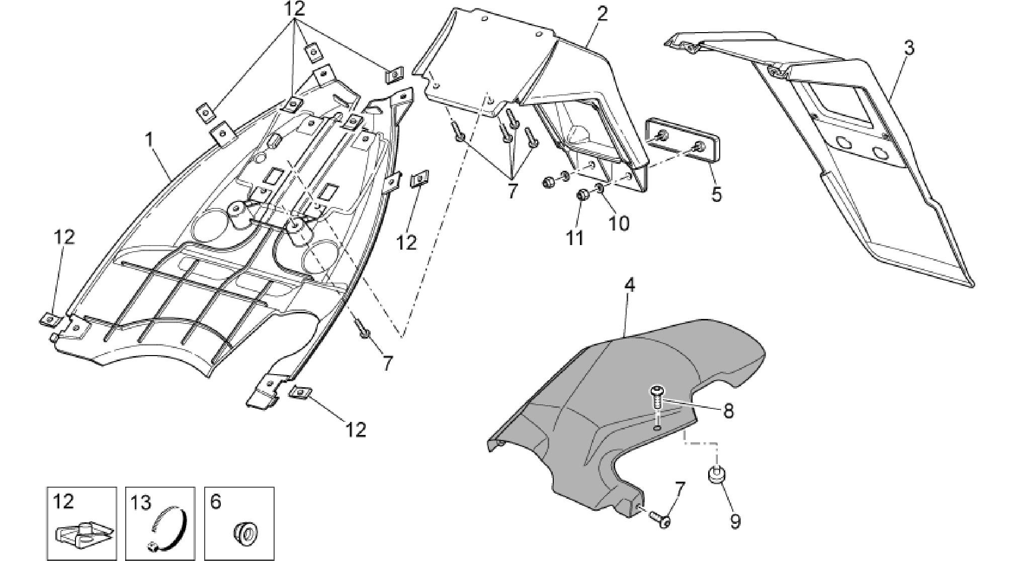 Rear mudguard