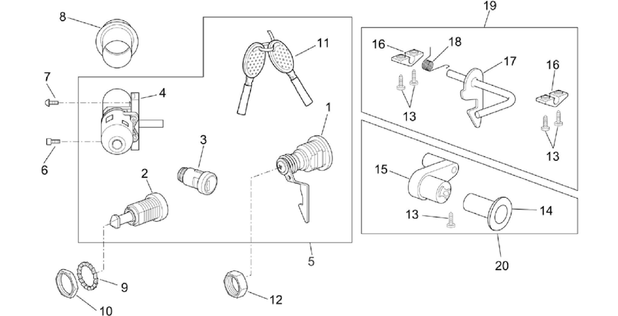 Lock hardware kit