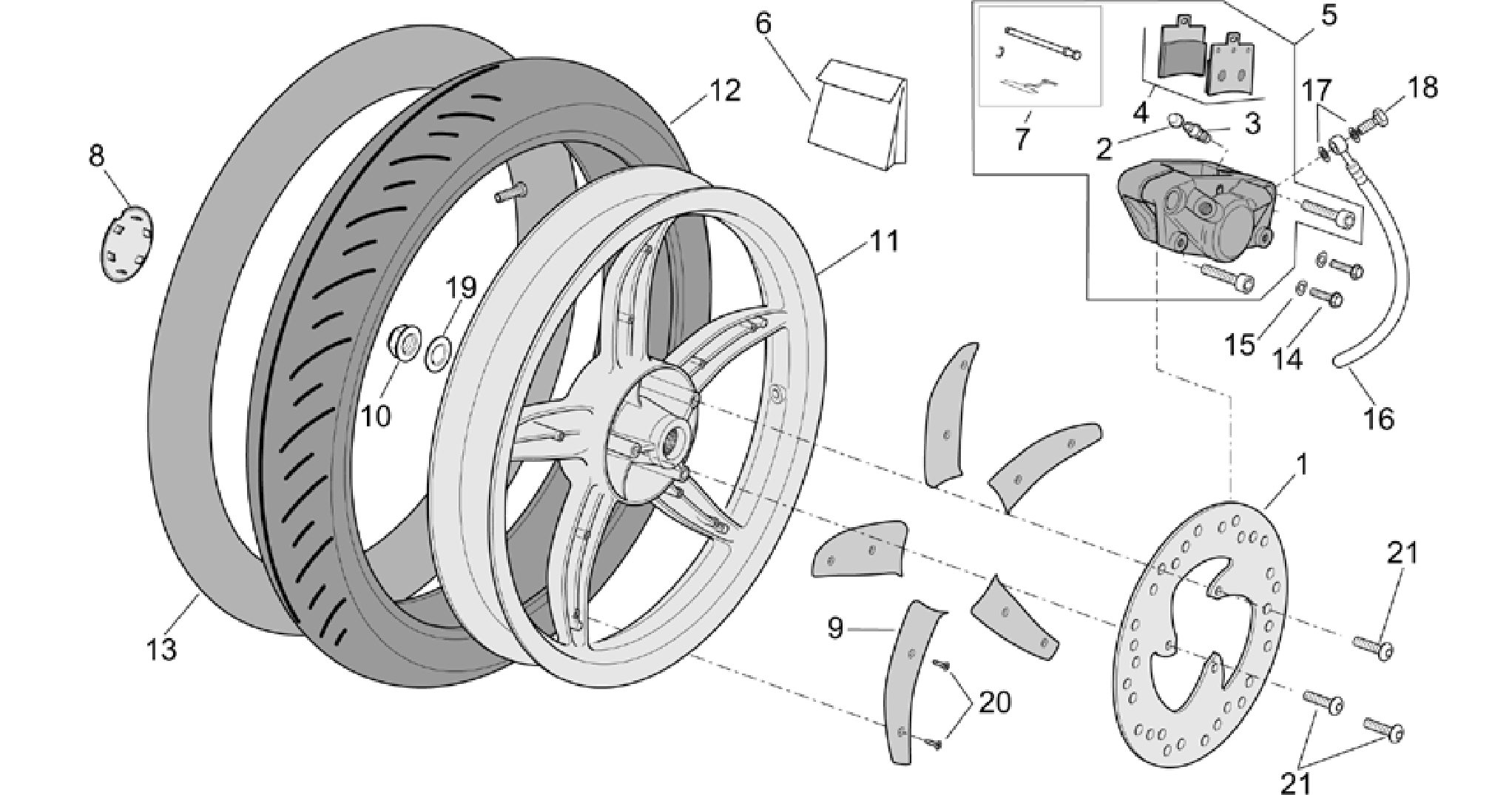 Rear wheel - disc brake