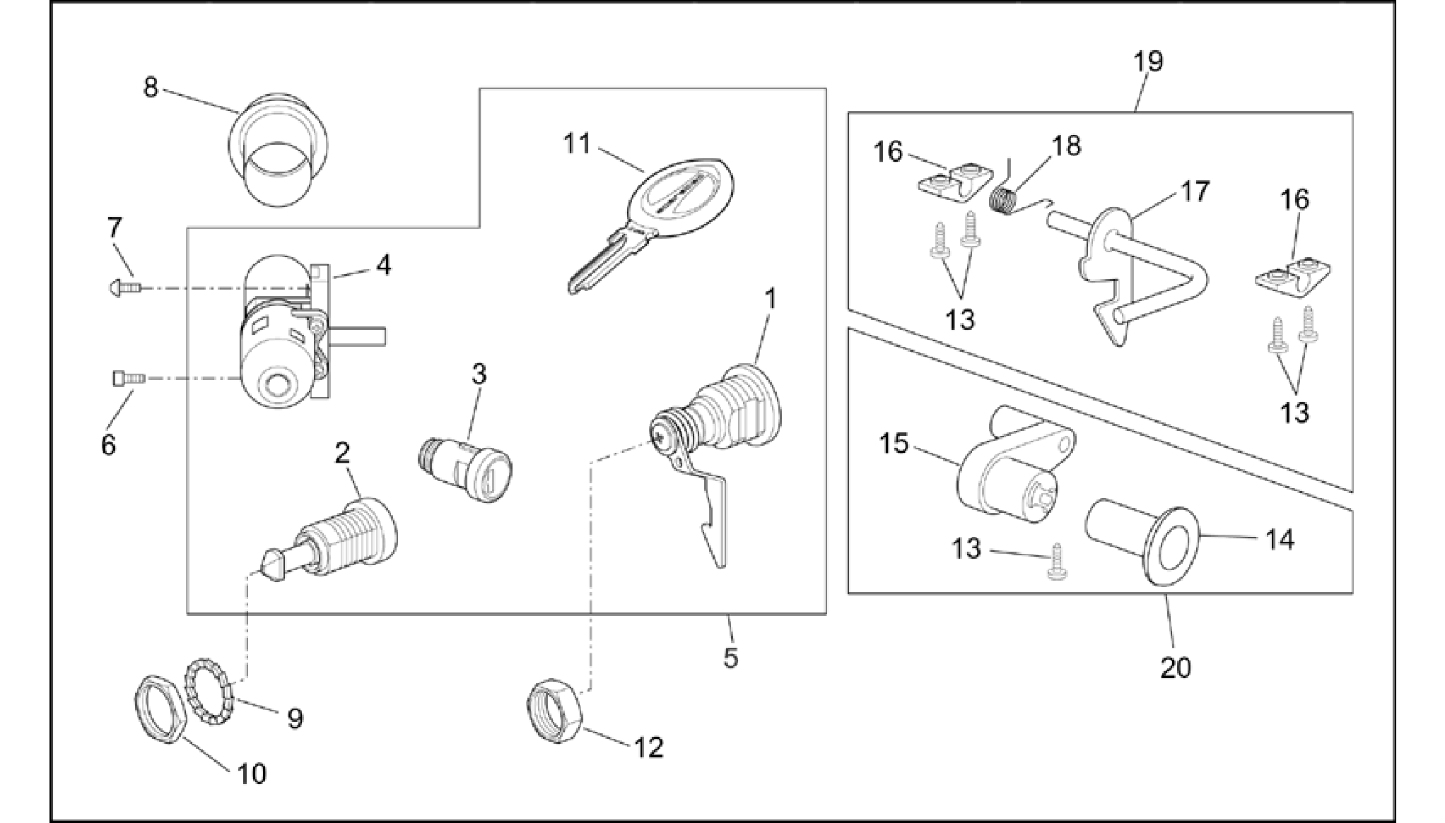 Lock hardware kit