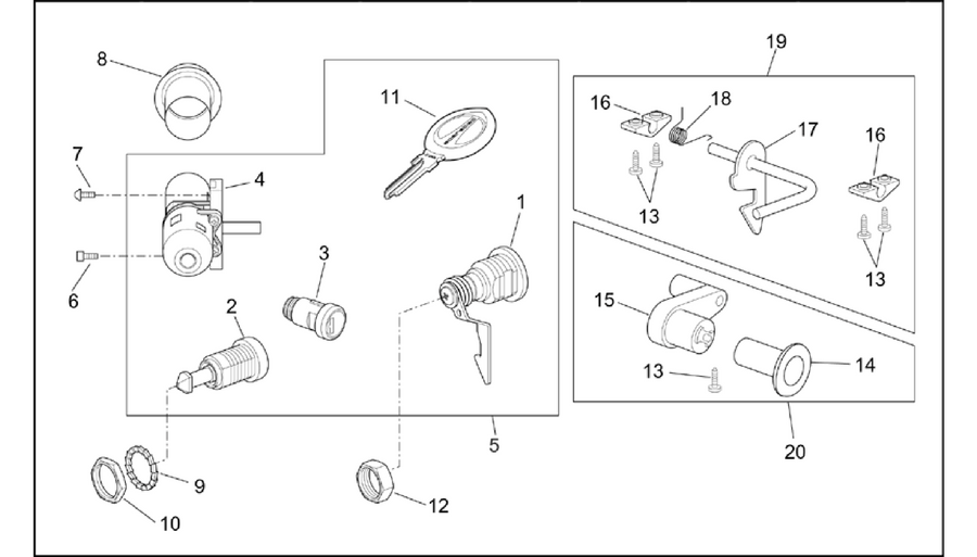 Lock hardware kit