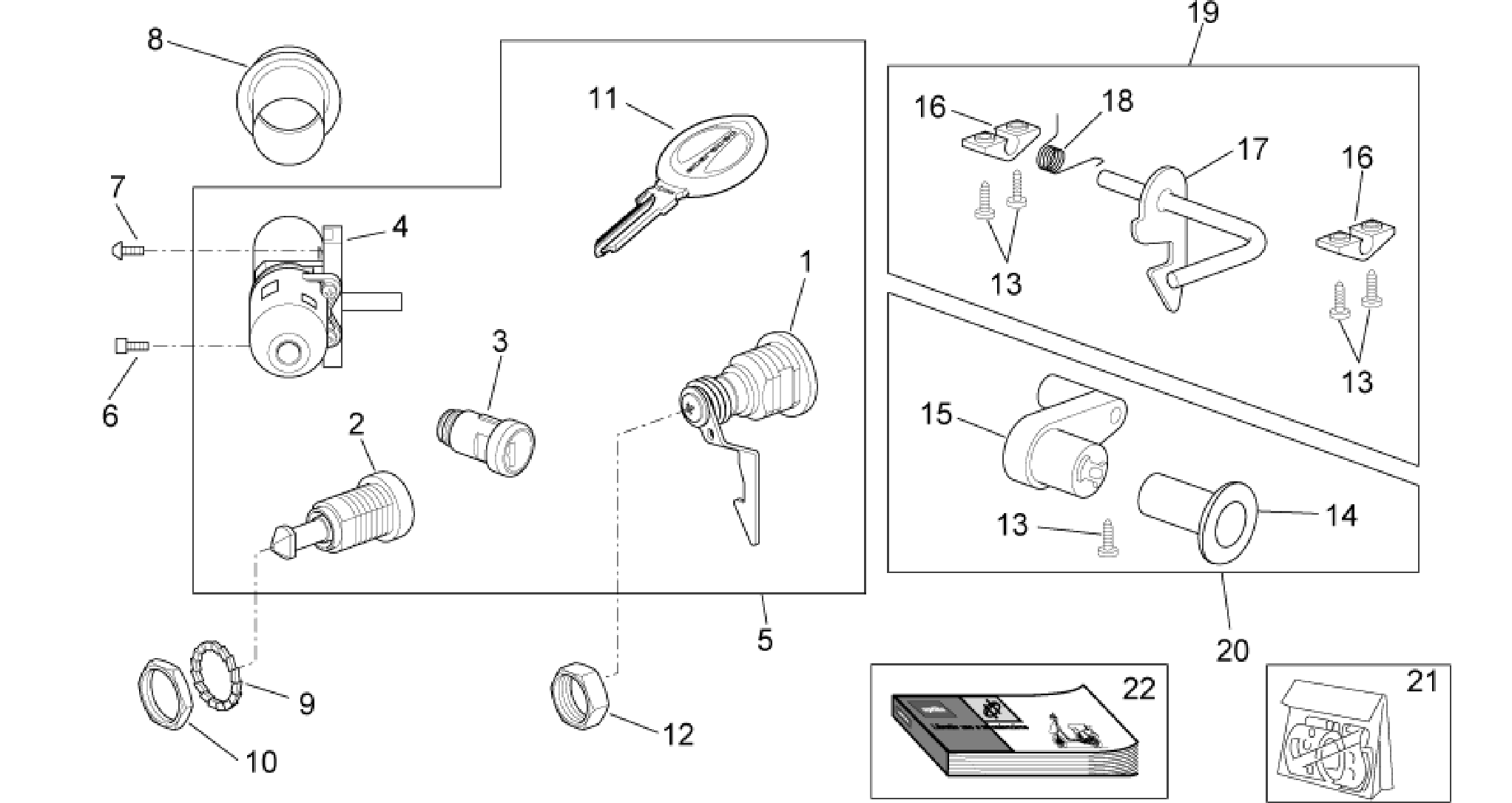 Decal - Lock hardware kit