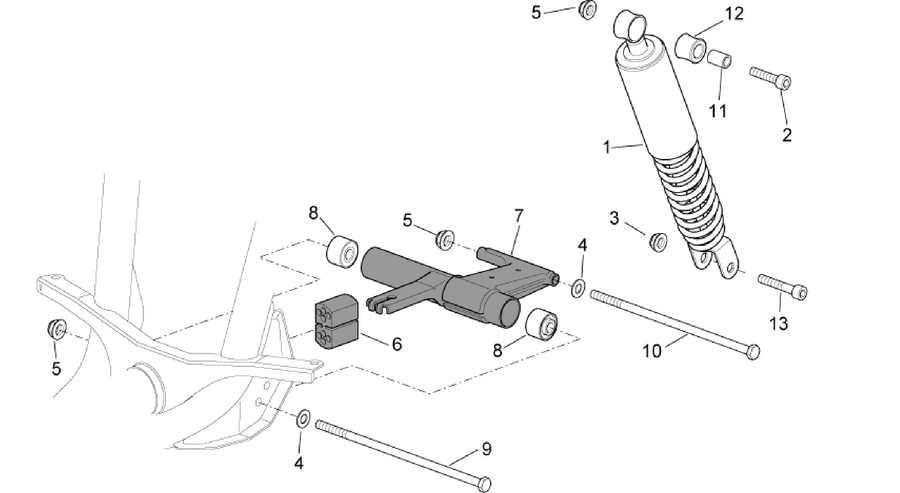 R.shock absorber-connect. Rod