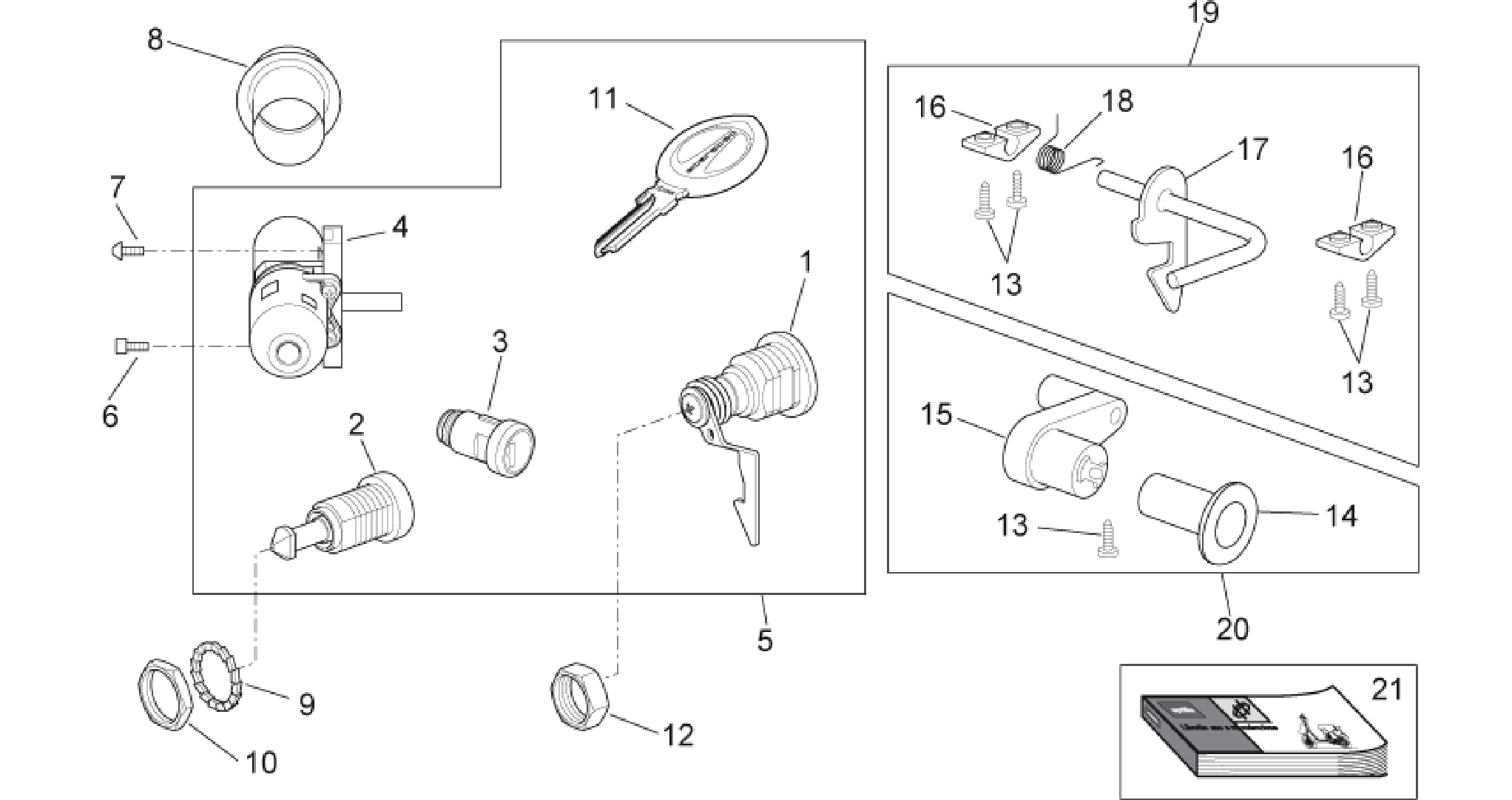 Decal - Lock hardware kit