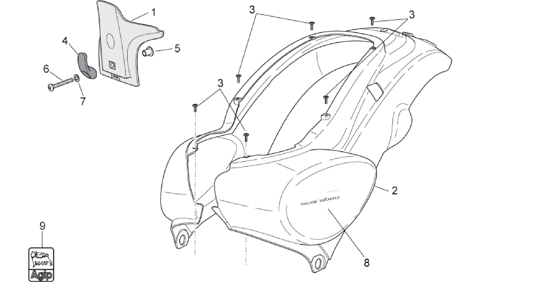 Rear body I