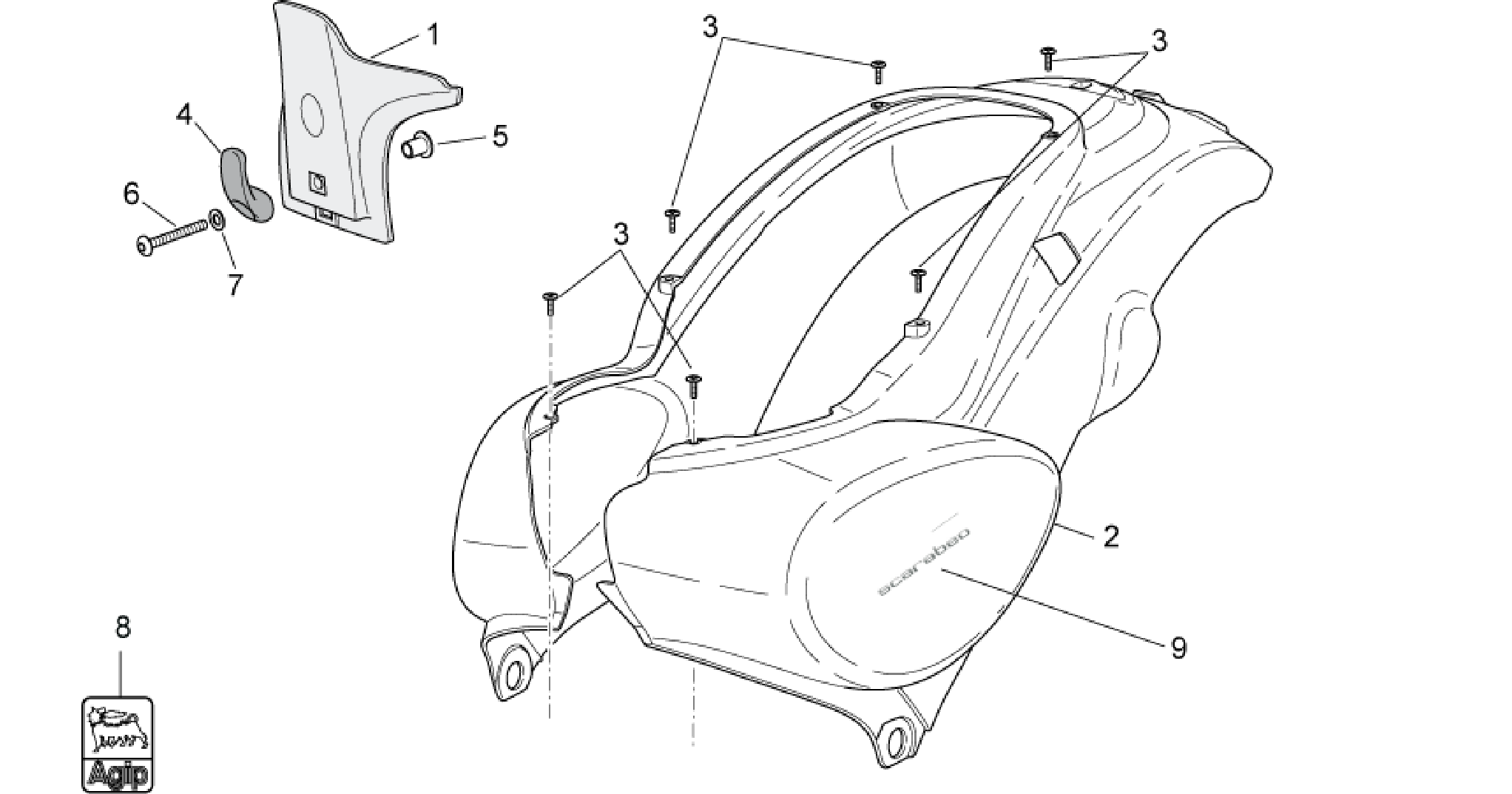 Rear body I
