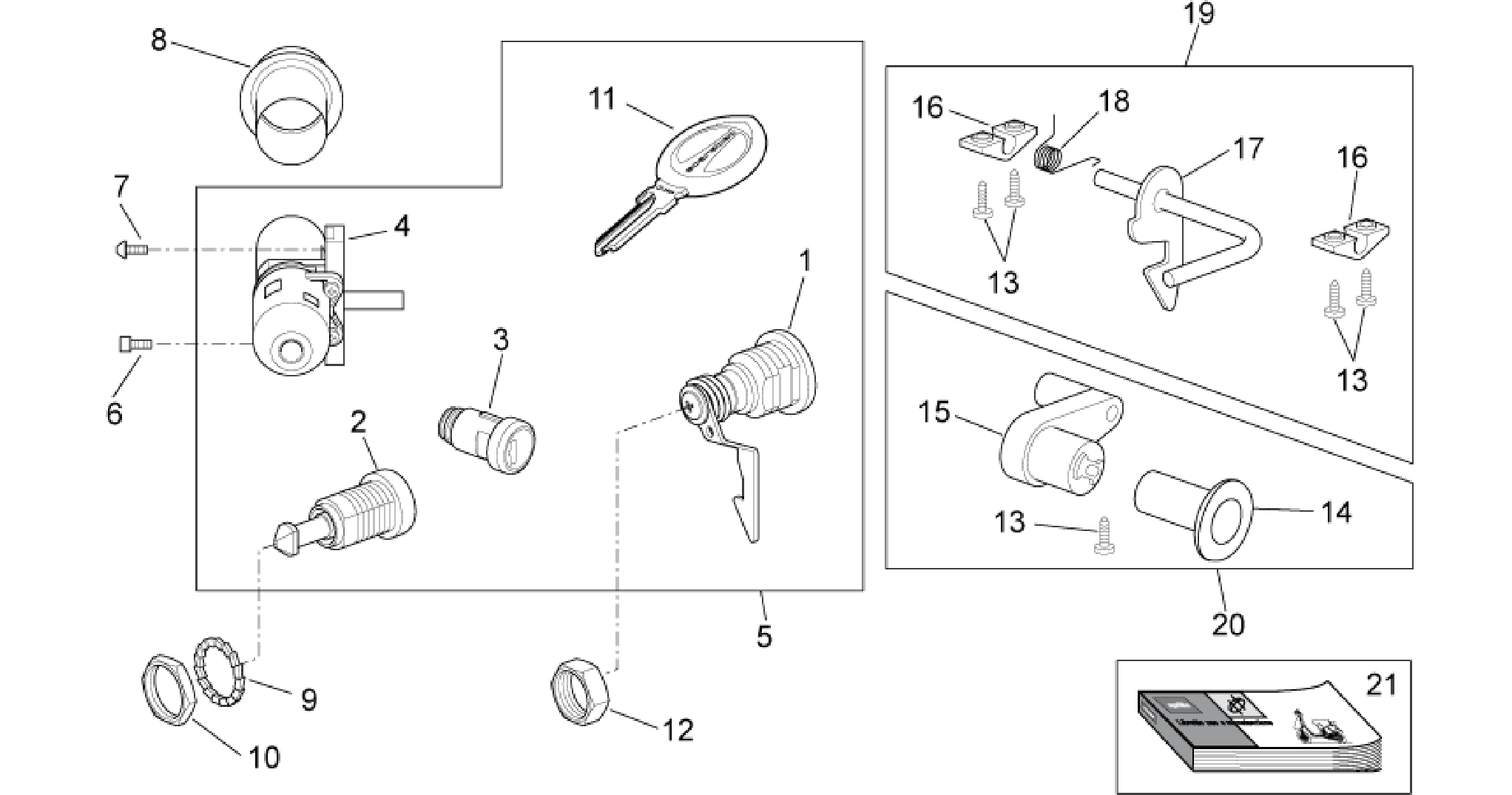 Decal - Lock hardware kit