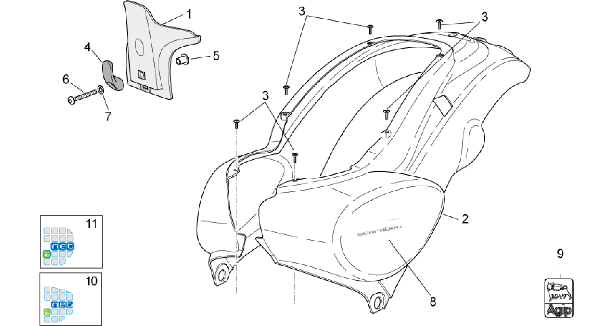 Rear body I