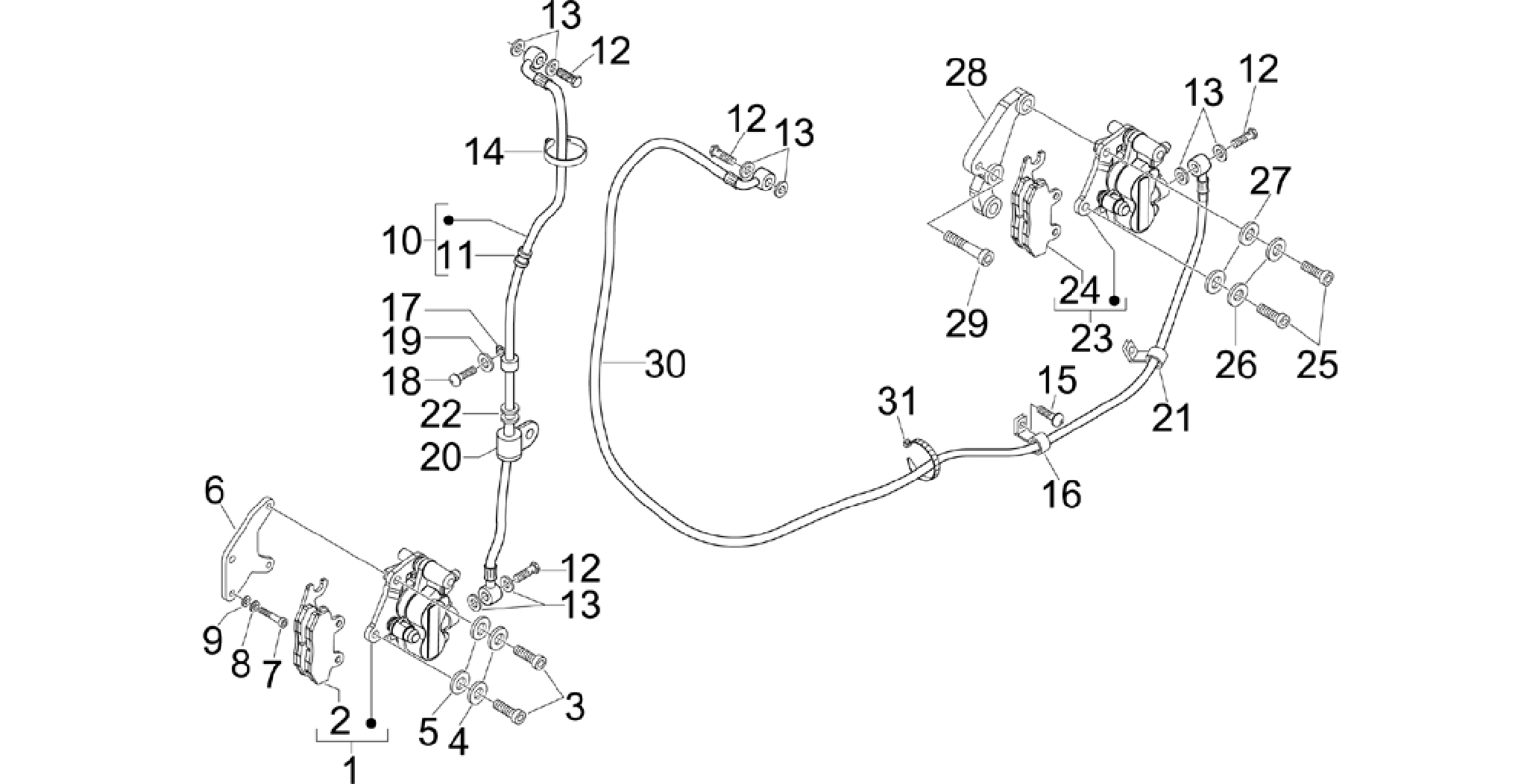 Brakes pipes - Calipers