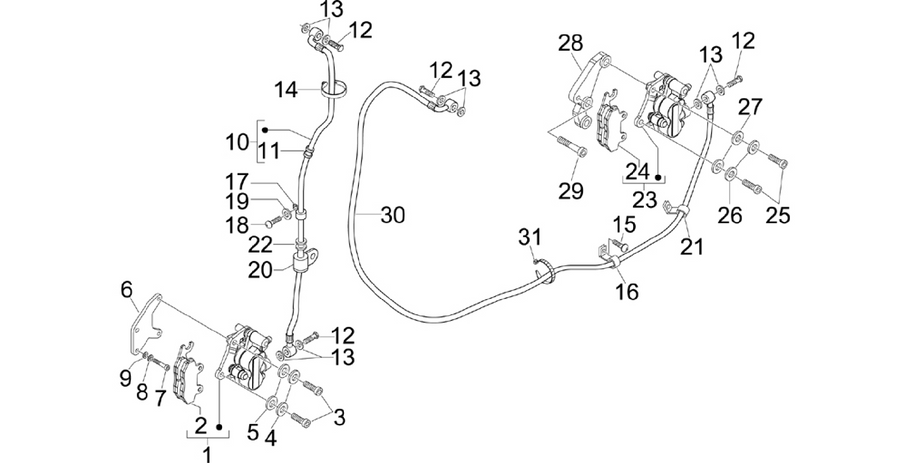 Brakes pipes - Calipers