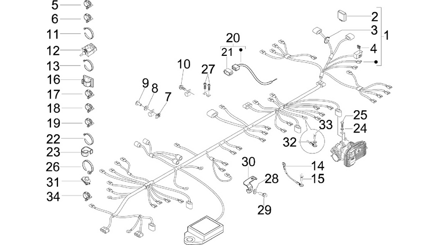 Main cable harness