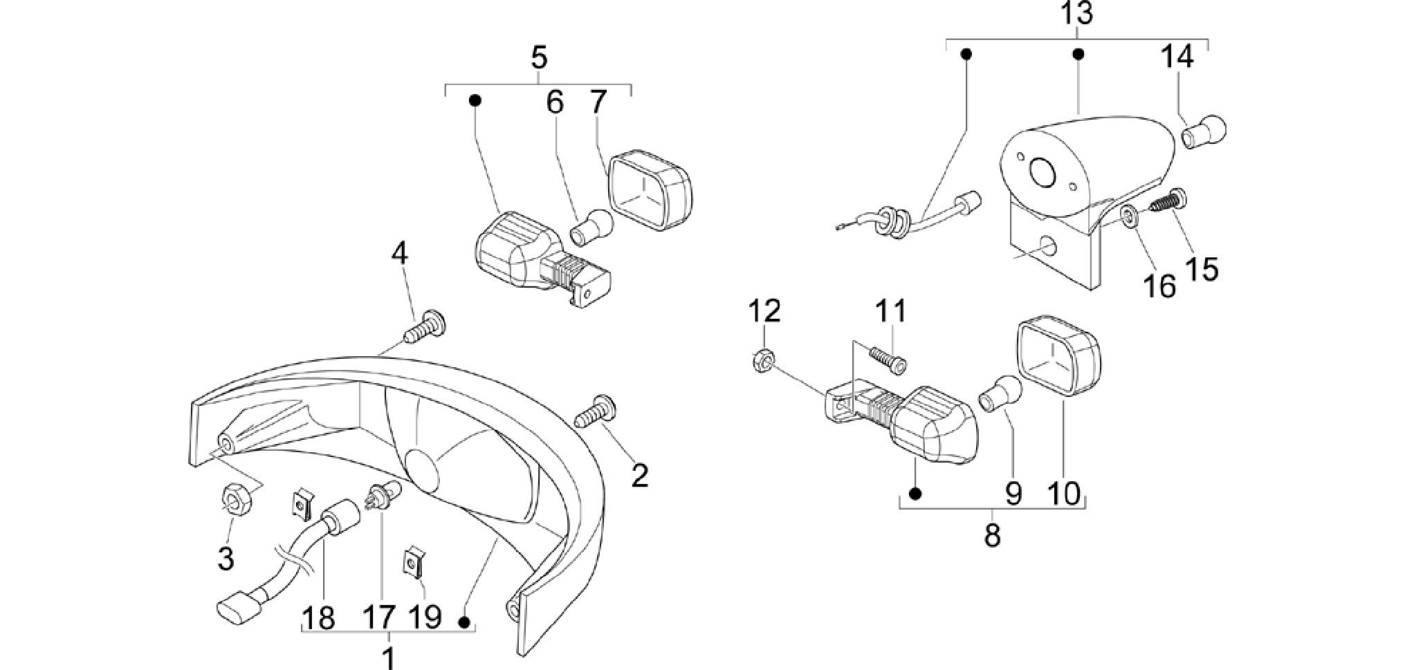 Rear headlamps - Turn signal lamps