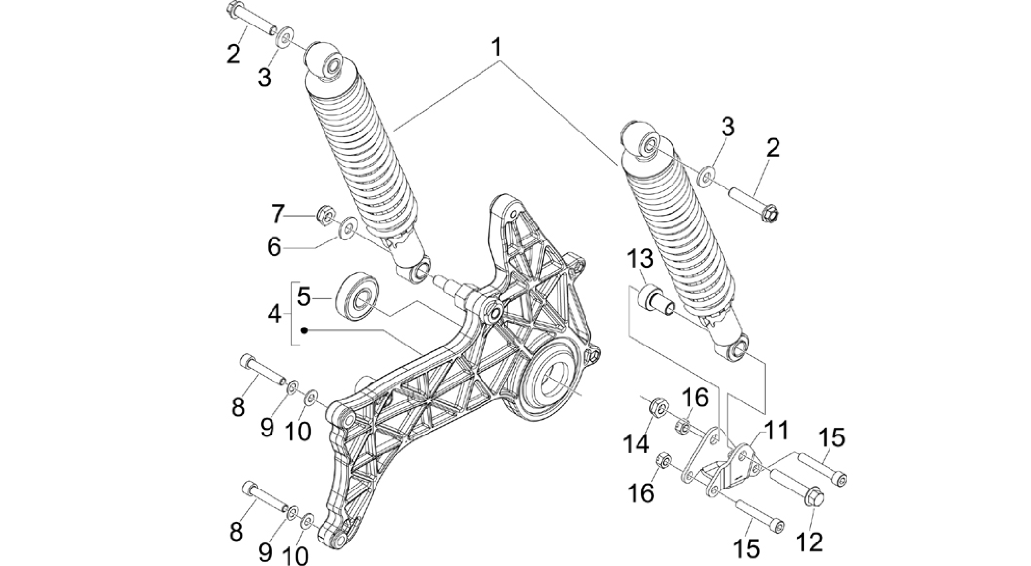Rear suspension - Shock absorber/s