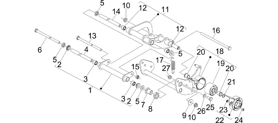 Swinging arm