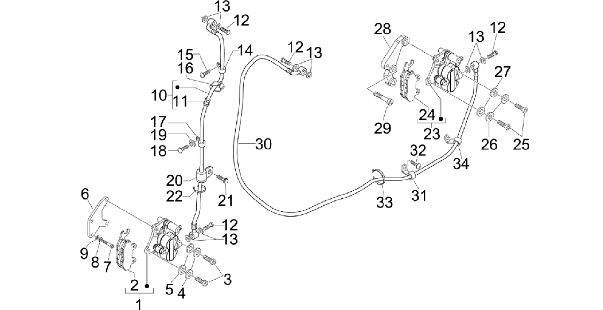 Brakes pipes - Calipers