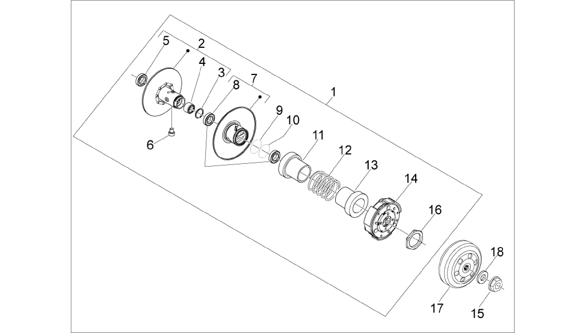 Driven pulley