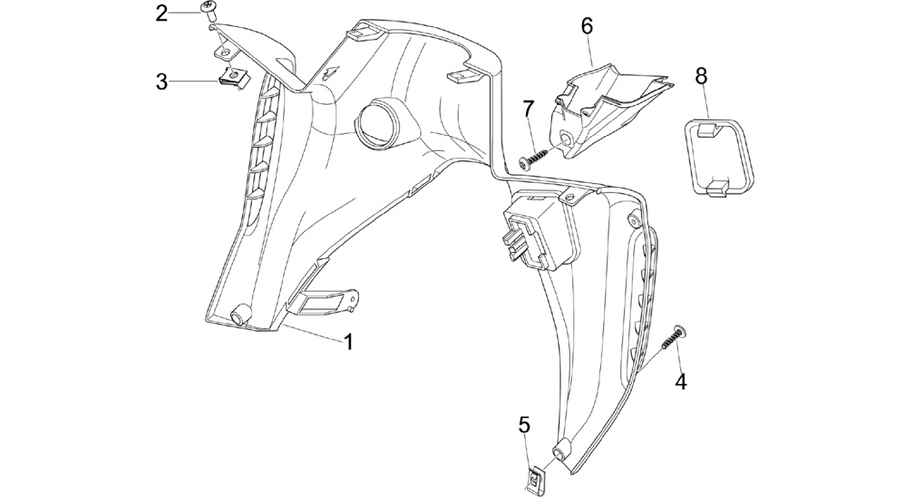 Front glove-box - Knee-guard panel