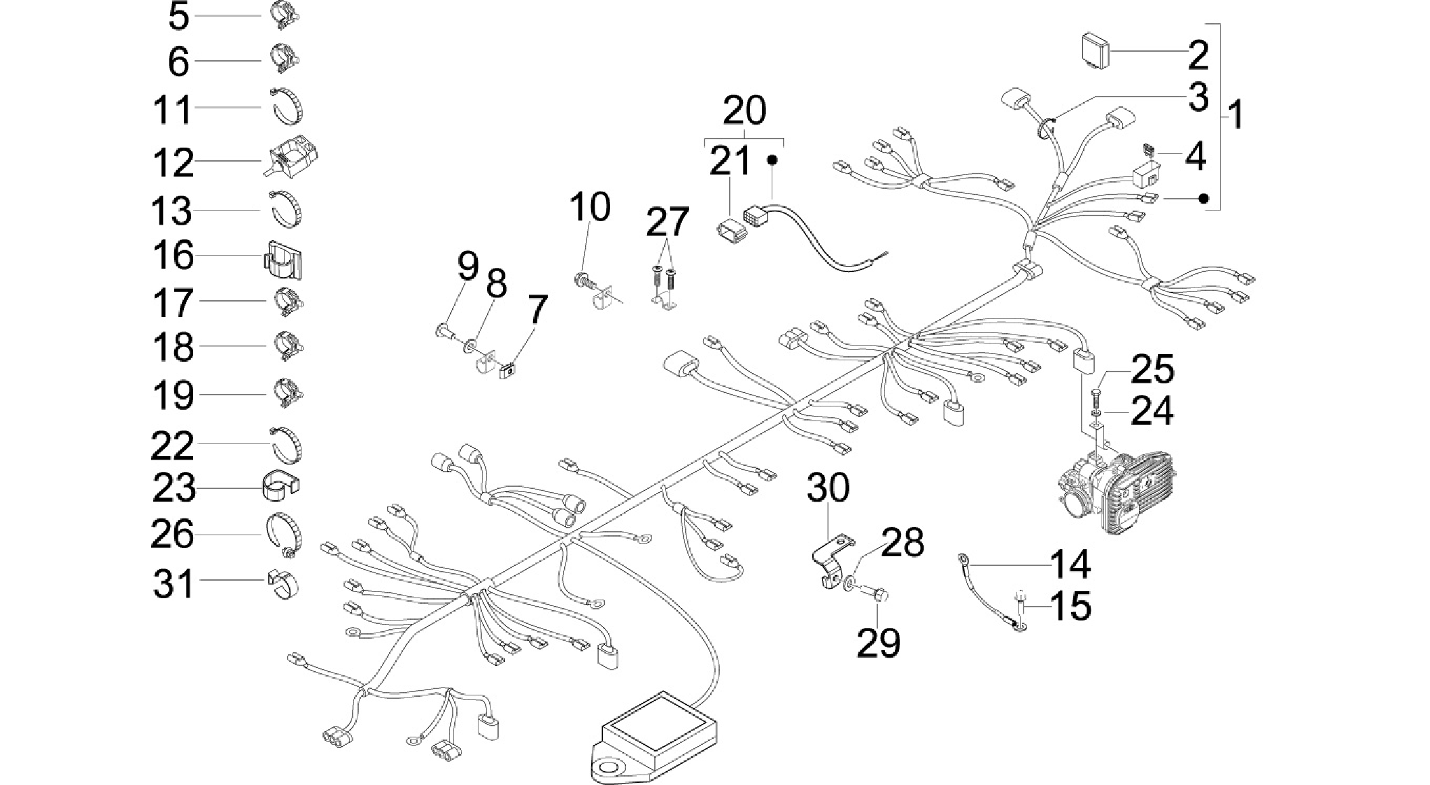 Main cable harness