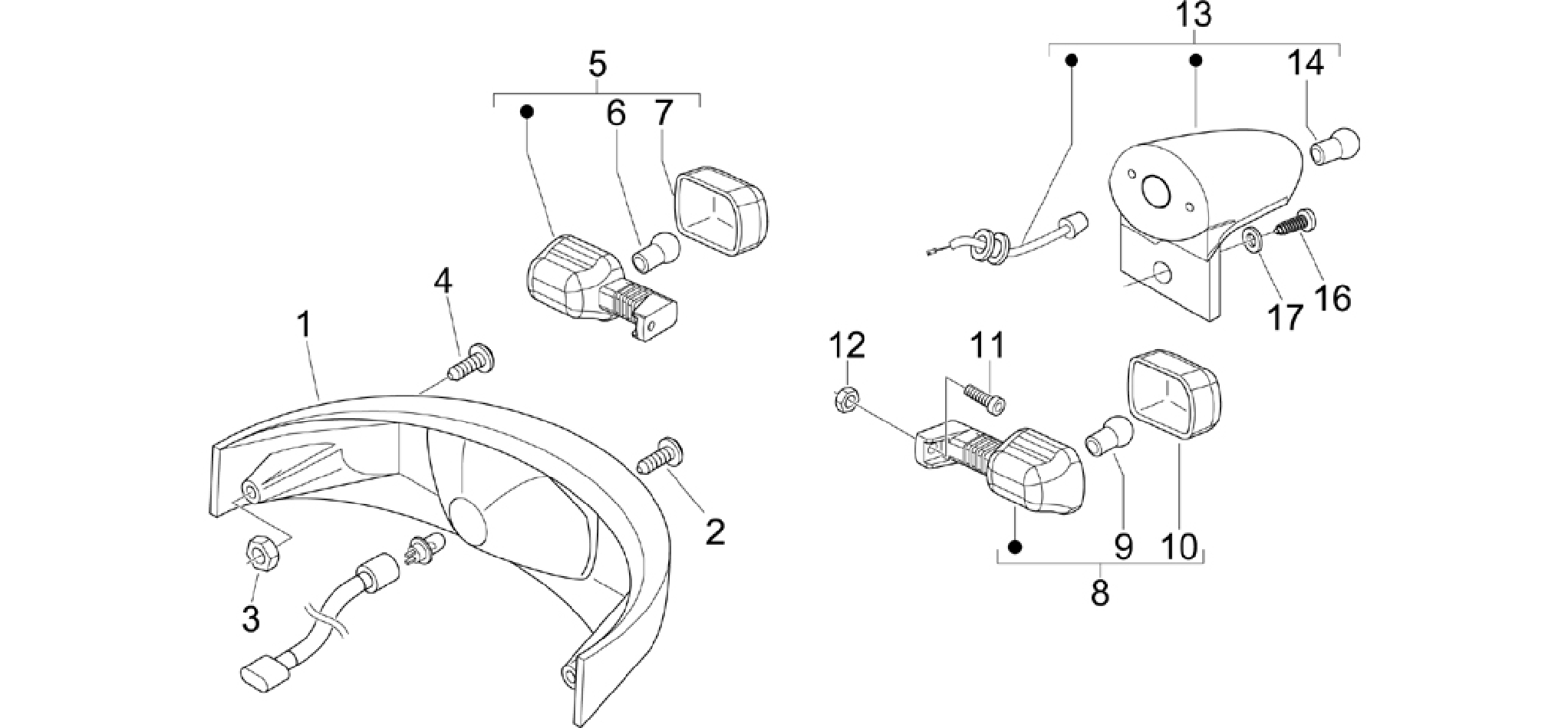 Rear headlamps - Turn signal lamps