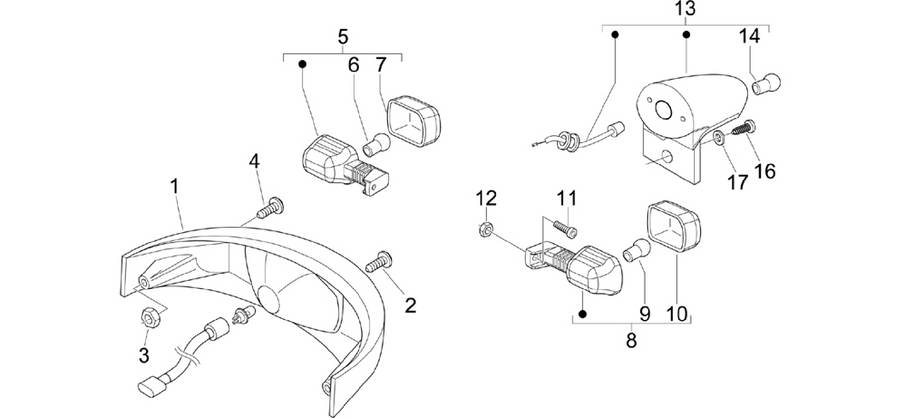 Rear headlamps - Turn signal lamps