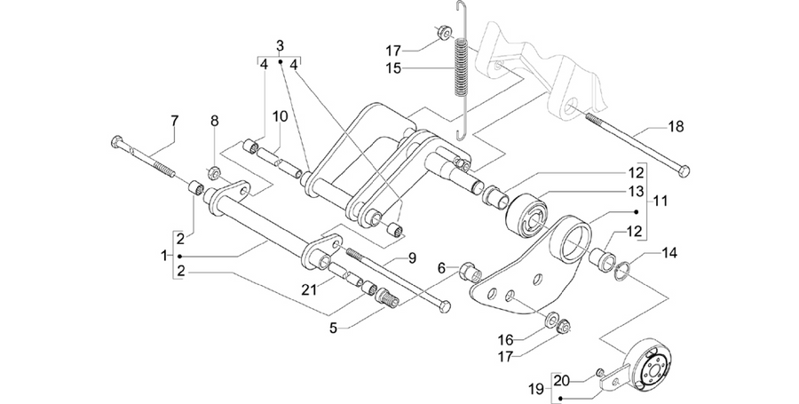 Swinging arm