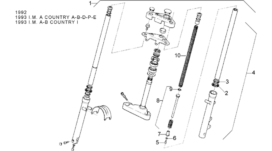 Front fork 92-93 - LH Sleeve