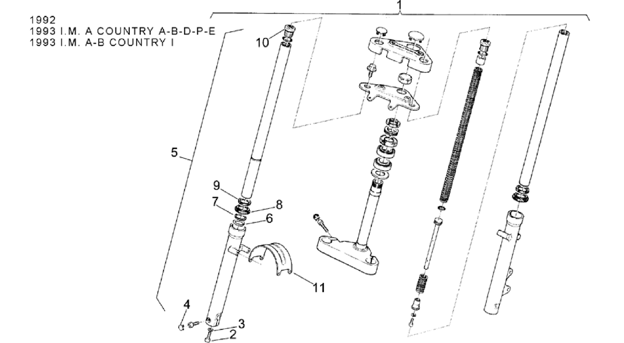Front fork 92-93 - RH Sleeve