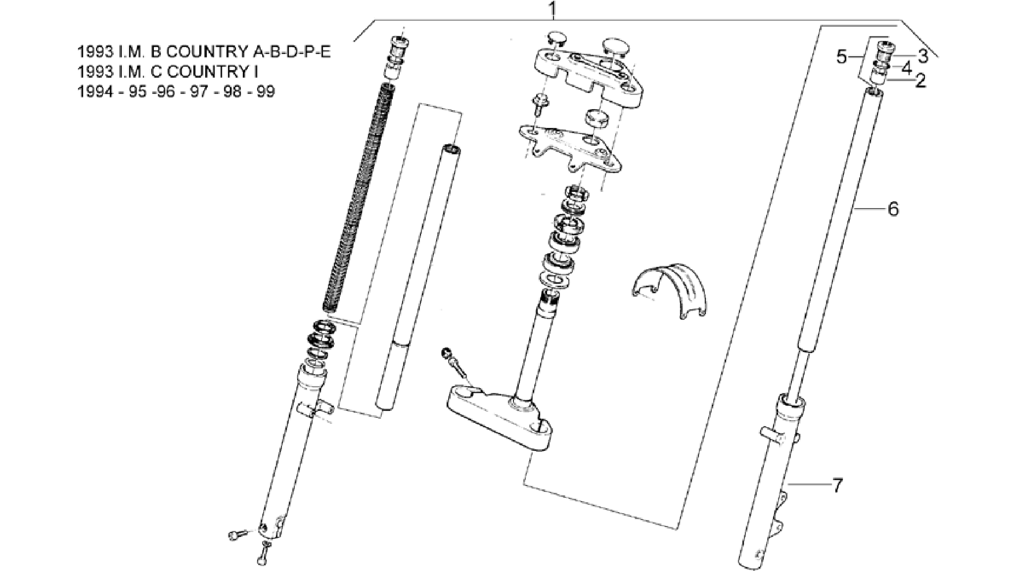Front fork 93-99 - LH Sleeve