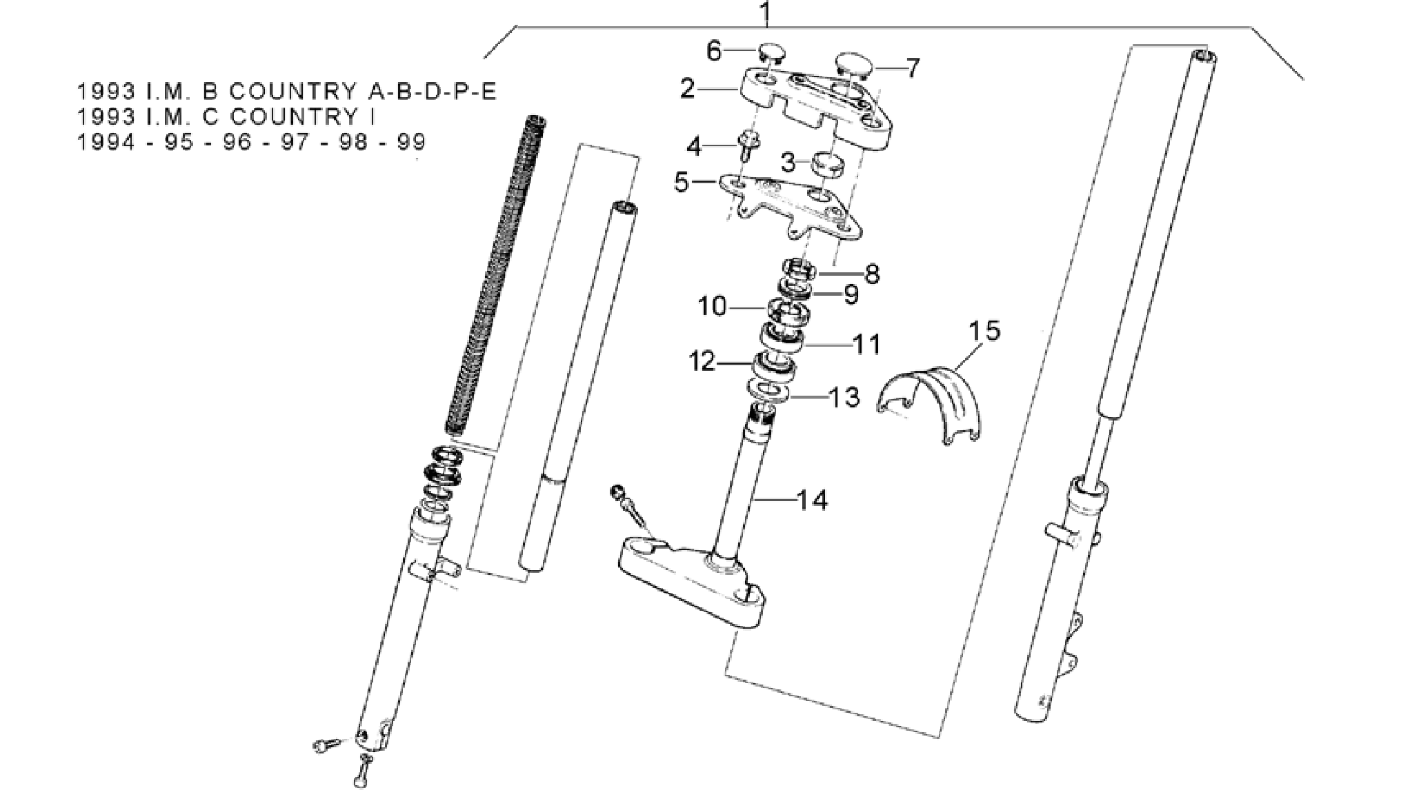 Front fork 93-99 - Stem