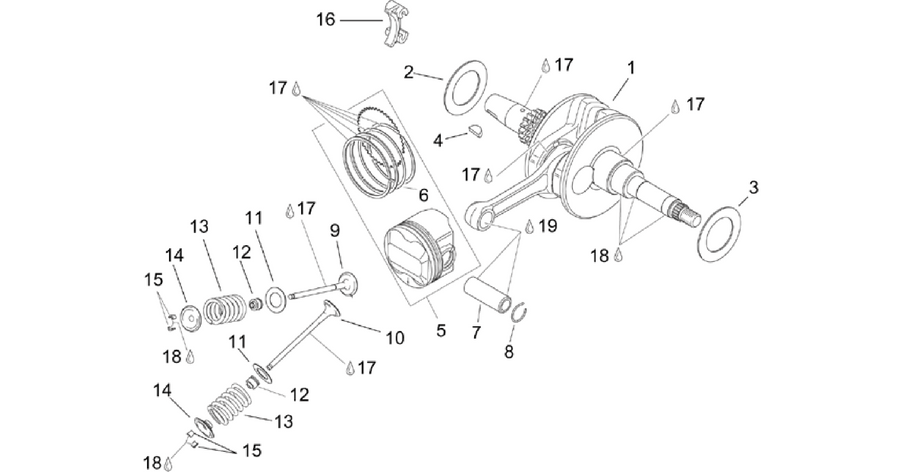 Crankshaft - valves