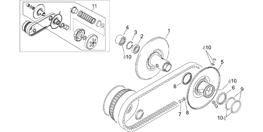Pulley assy., driven I