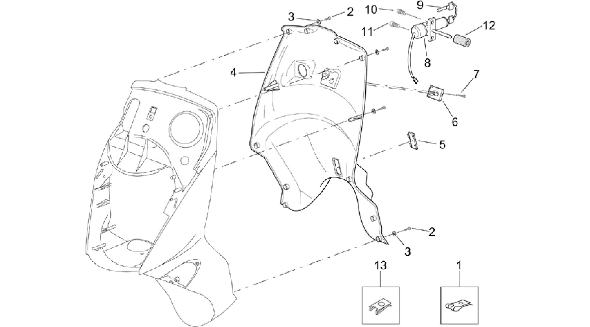 Front body - Internal shield