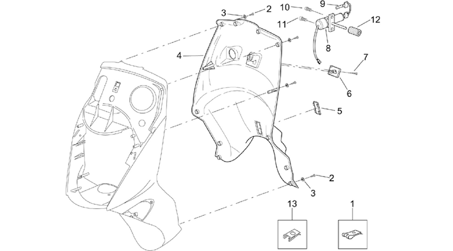 Front body - Internal shield