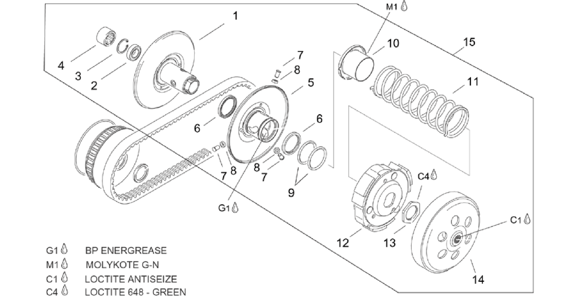Pulley assy., driven