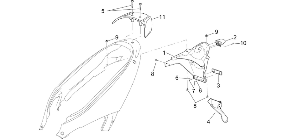 Rear body - Plate holder