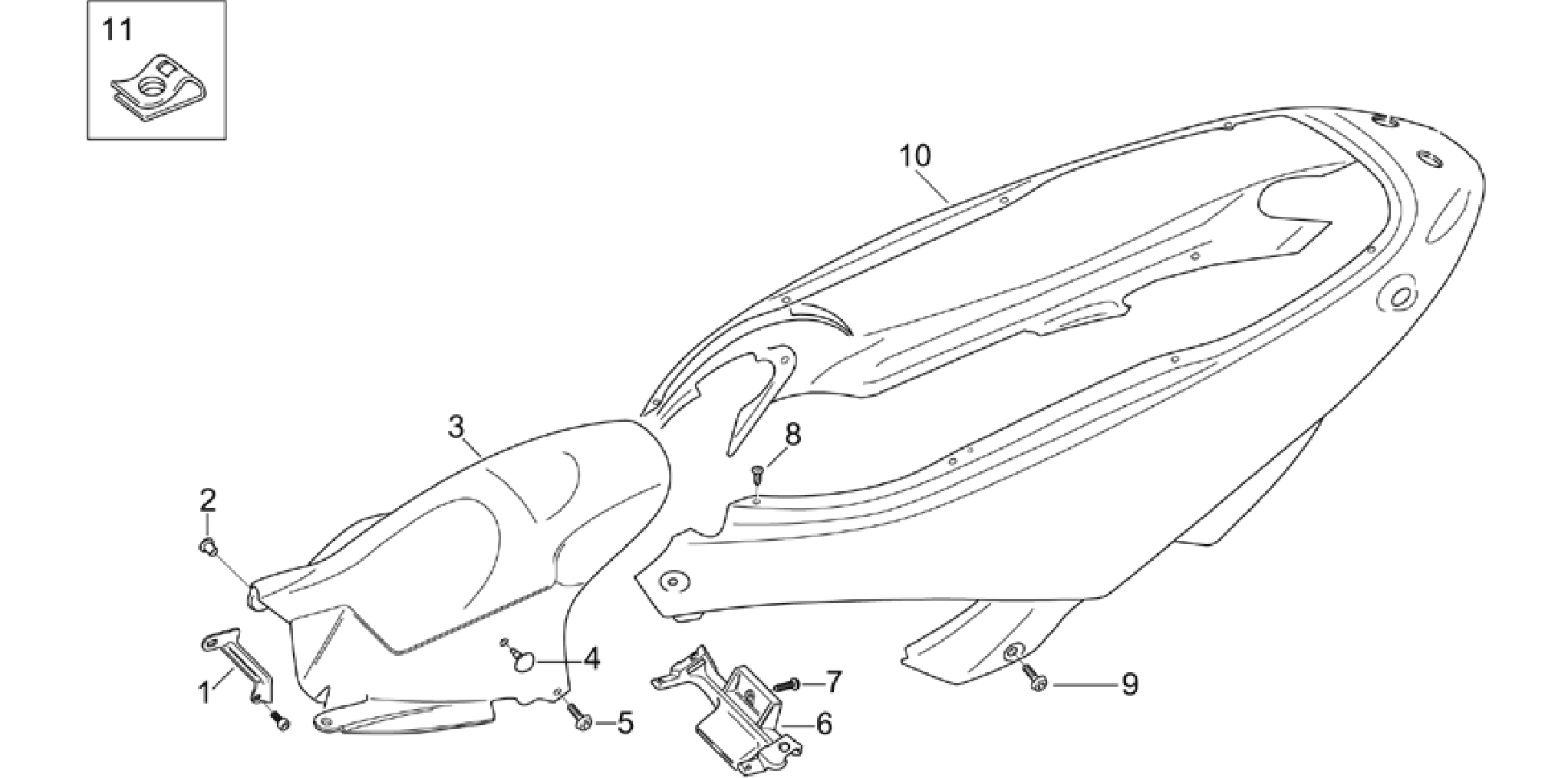 Rear body - Rear fairing