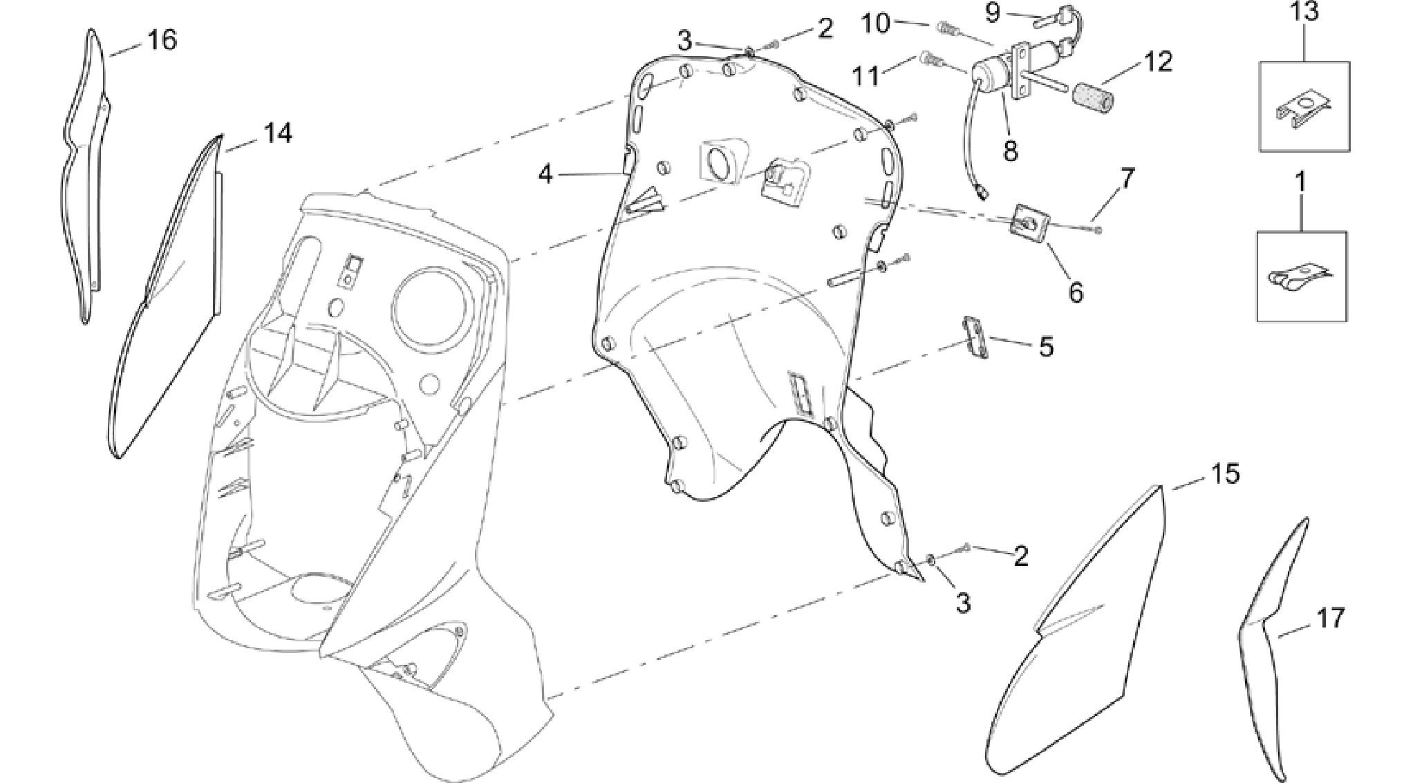 Front body - Internal shield