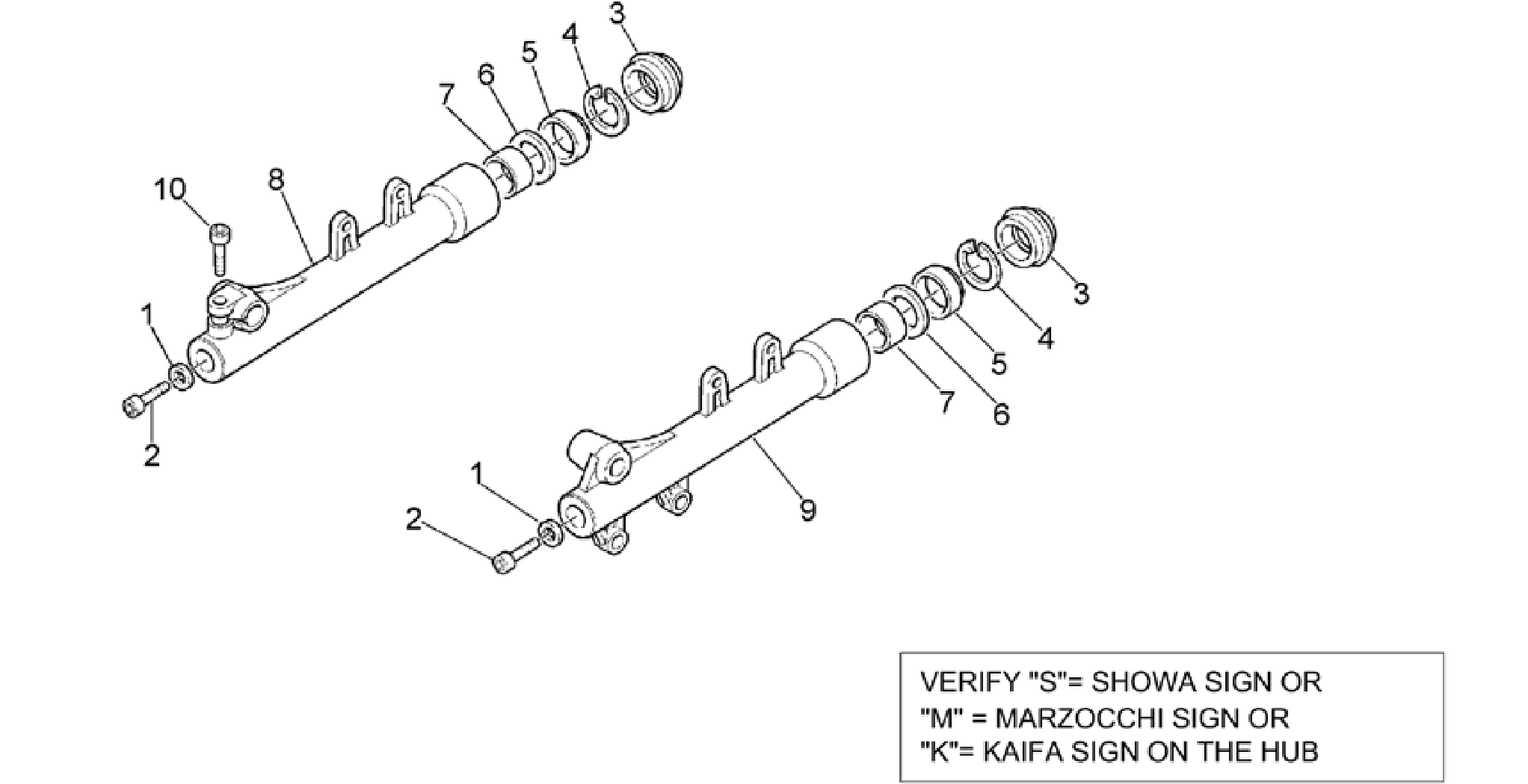 Front fork - Sleeves (28.05)