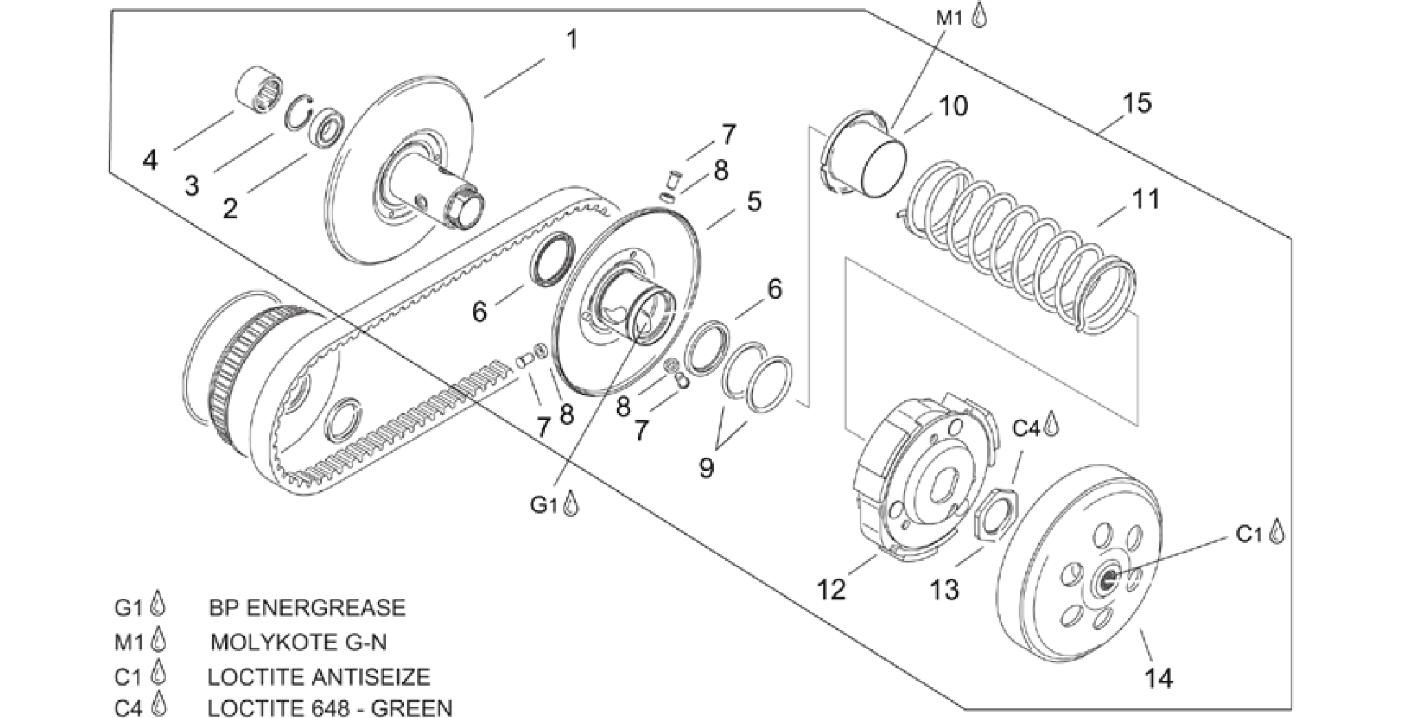 Pulley assy., driven
