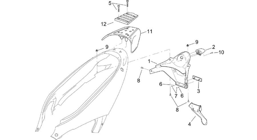 Rear body - Plate holder