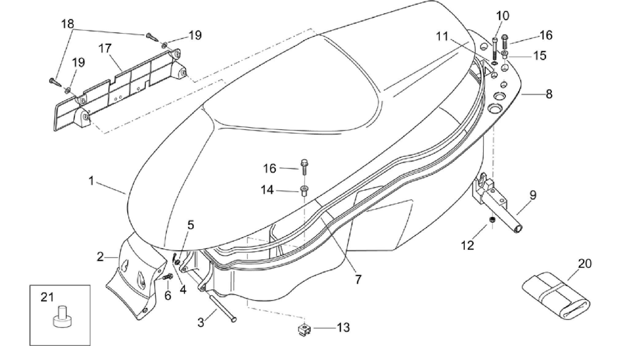 Saddle unit