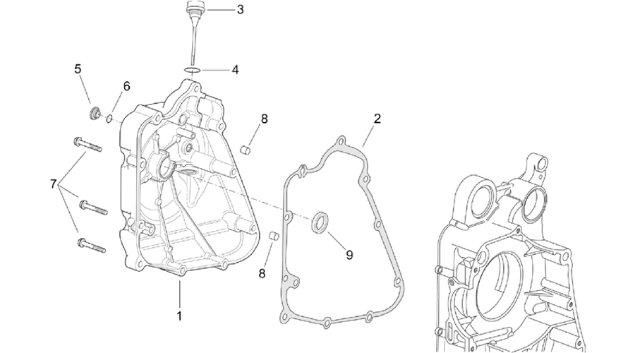 Flywheel side cover