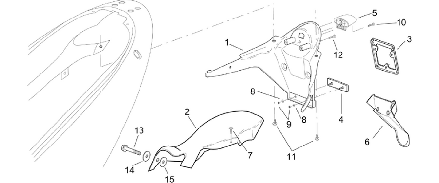 Rear body - Plate holder