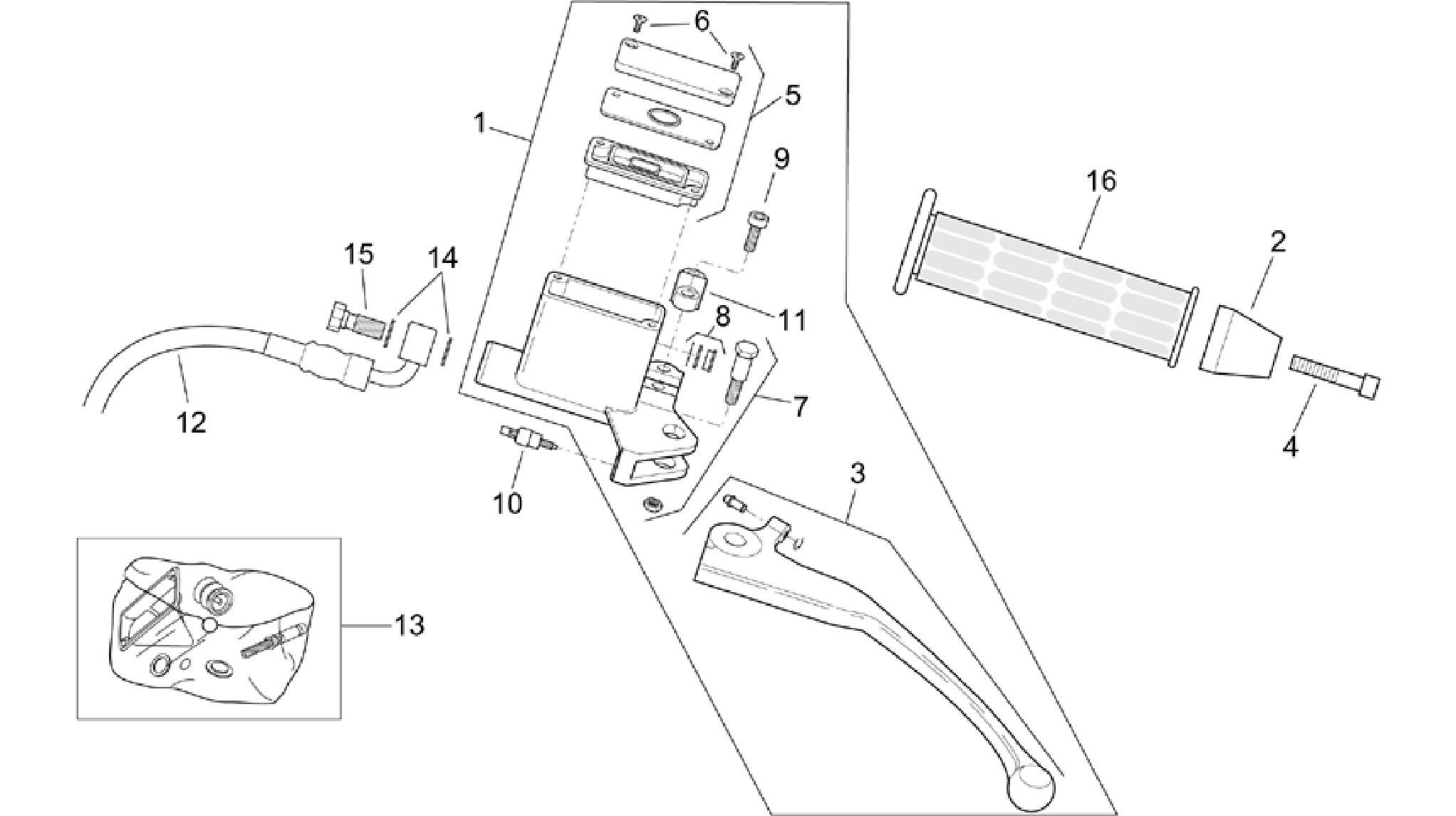 Rear master cylinder